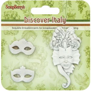 Ozdoby polimerowe Scrap Berry's Discover Italy, 3szt